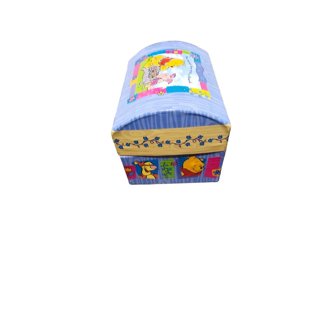 Vintage Y2K Disney Winnie The Pooh Lightweight Blue Jewelry Box - Picture 4 of 6